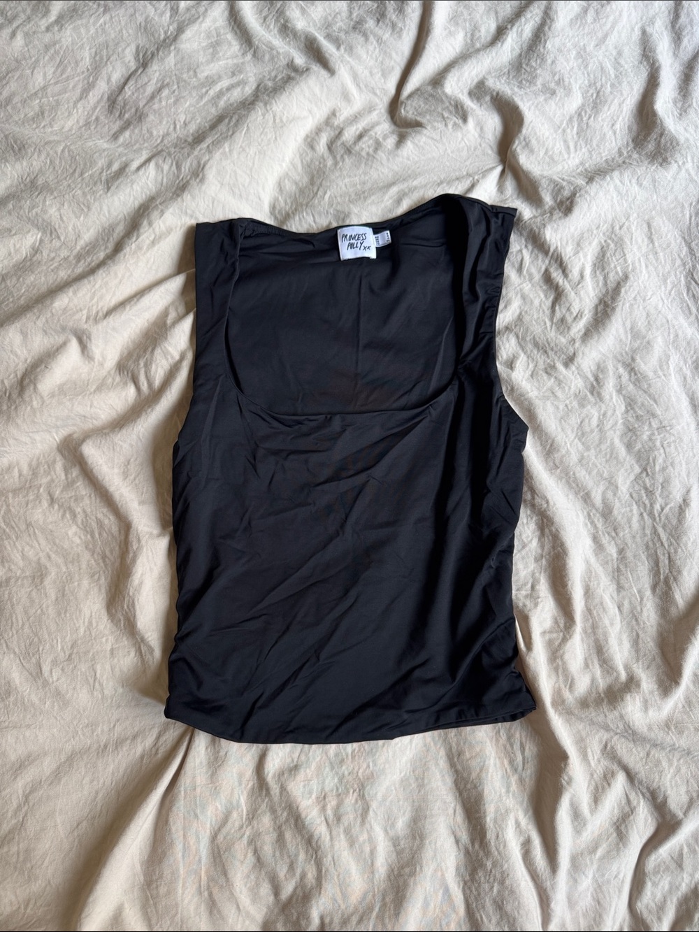 Princess Polly Black Scoop Neck Tank Top